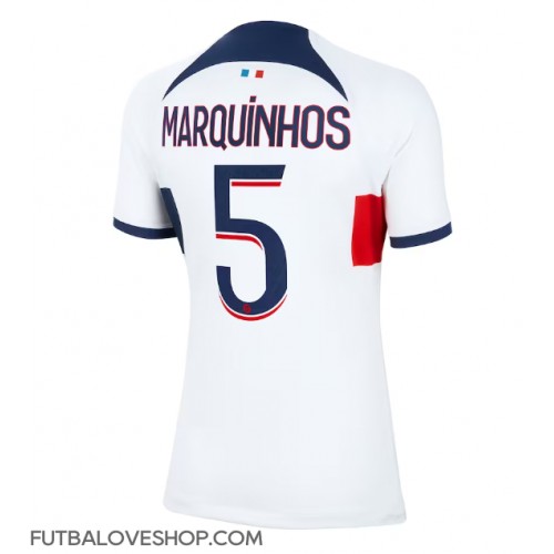 Dres Paris Saint-Germain Marquinhos #5 Preč pre Ženy 2023-24 Krátky Rukáv